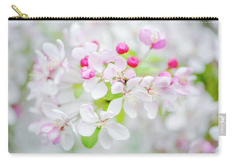 Buckinghamshire Zip Pouch featuring the photograph Japanese Crab Apple Blossom by Jacky Parker Photography