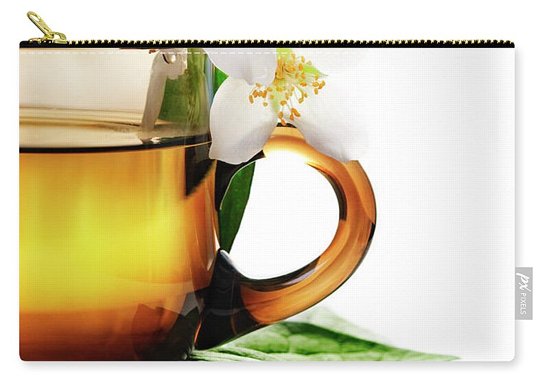 Tea Zip Pouch featuring the photograph Jasmine Tea by Jelena Jovanovic