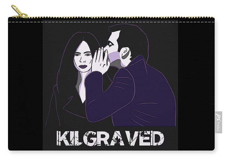 Kilgraved Zip Pouch featuring the digital art Jessica Jones by Kinarian Guritno