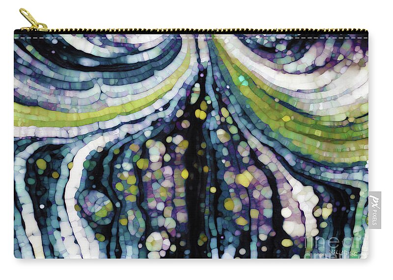 Blue Zip Pouch featuring the painting Jesus Christ, The Savior. Luke 2 11 by Mark Lawrence
