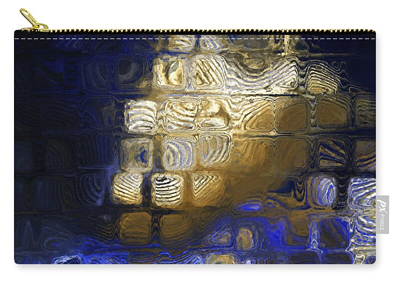 Blue Zip Pouch featuring the painting John 16 13. He Will Guide You by Mark Lawrence