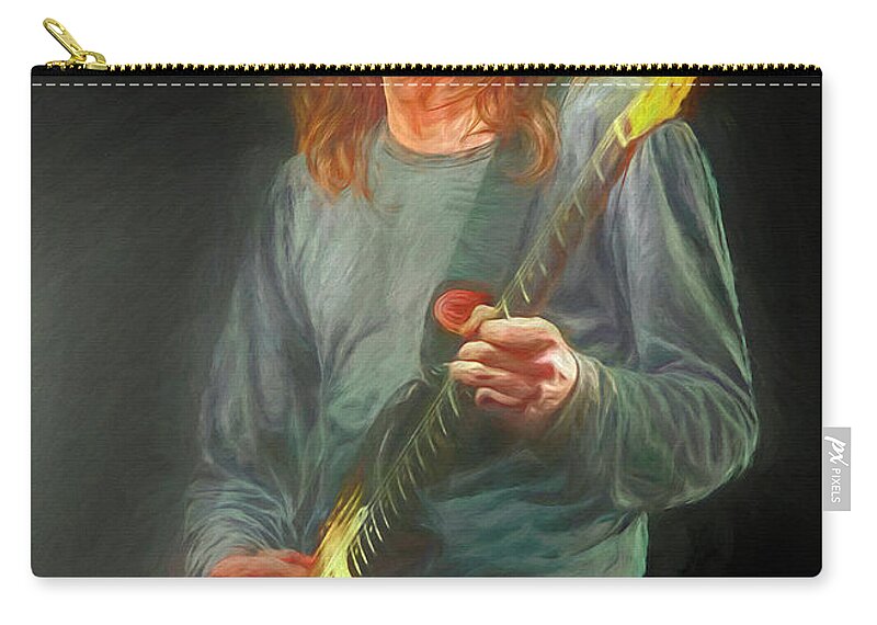 John Frusciante. Red Hot Chili Peppers Zip Pouch featuring the digital art John Frusciante by Mal Bray