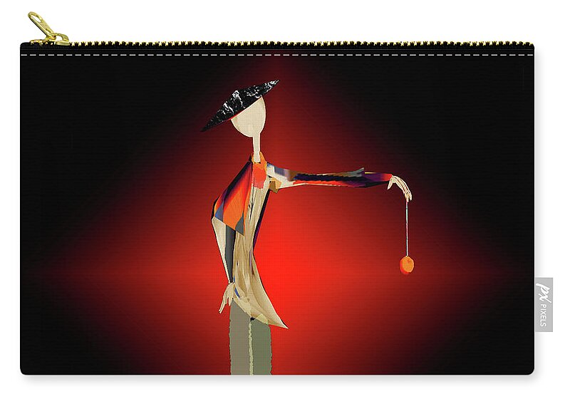 Juggler Zip Pouch featuring the digital art Juggler by Asok Mukhopadhyay
