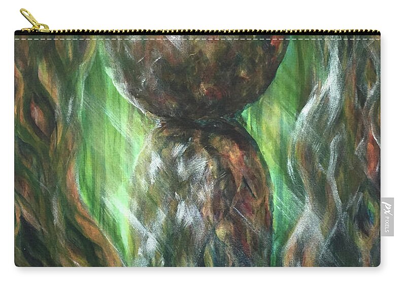 Guam Zip Pouch featuring the painting Jungle Latte Stone by Michelle Pier