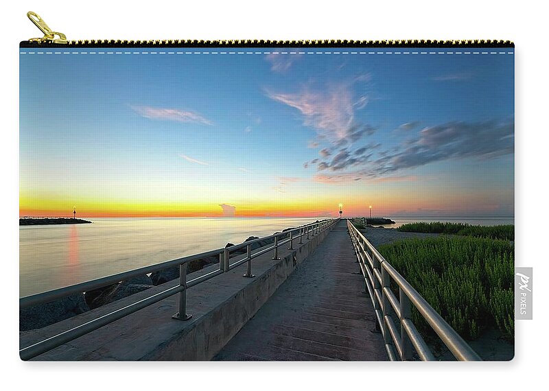 Sky Zip Pouch featuring the photograph Jupiter Inlet Morning Sky by Steve DaPonte