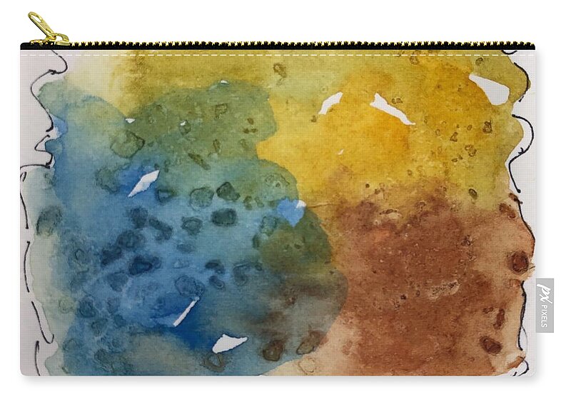 Blotch Zip Pouch featuring the painting Just Added Salt by Barbara Wirth
