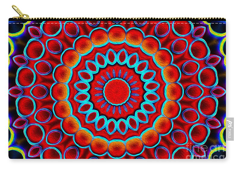 Kaleidoscope Zip Pouch featuring the photograph Kaleidoscope Straws by Chris Thaxter