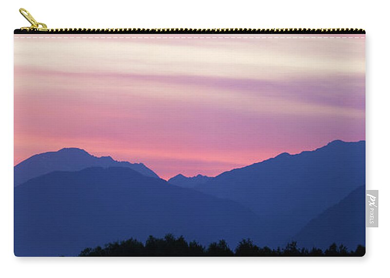 Kamnik Zip Pouch featuring the photograph Kamnik Alps sunset by Ian Middleton