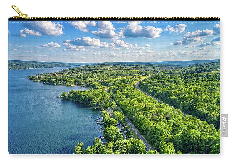 Finger Lakes Zip Pouch featuring the photograph Keuka Lake Scenic Views by Anthony Giammarino