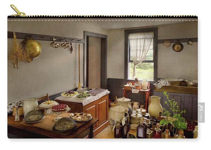 Chef Art Zip Pouch featuring the photograph Kitchen - Homestead favorites by Mike Savad