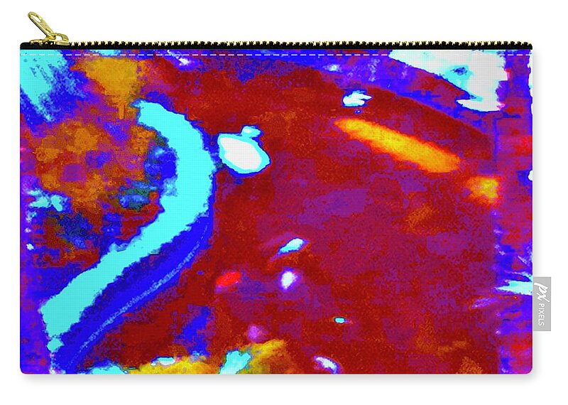 Photo Stream Zip Pouch featuring the photograph Koi Pond by Debra Grace Addison
