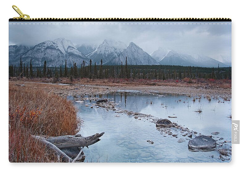 Canada Zip Pouch featuring the photograph Kootenay Plains Reflecting Pools 4 by Catherine Reading