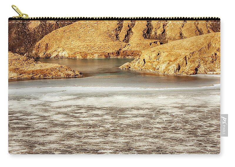 Scenics Zip Pouch featuring the photograph Lake Assal, Djibouti, Africa by Cultura Exclusive/romona Robbins Photography