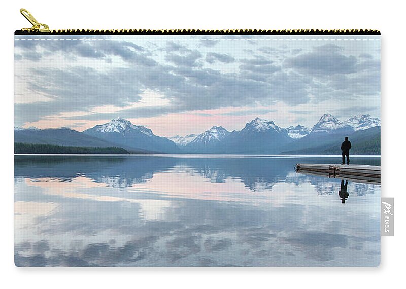 National Park Zip Pouch featuring the photograph Lake McDonald by Steven Keys