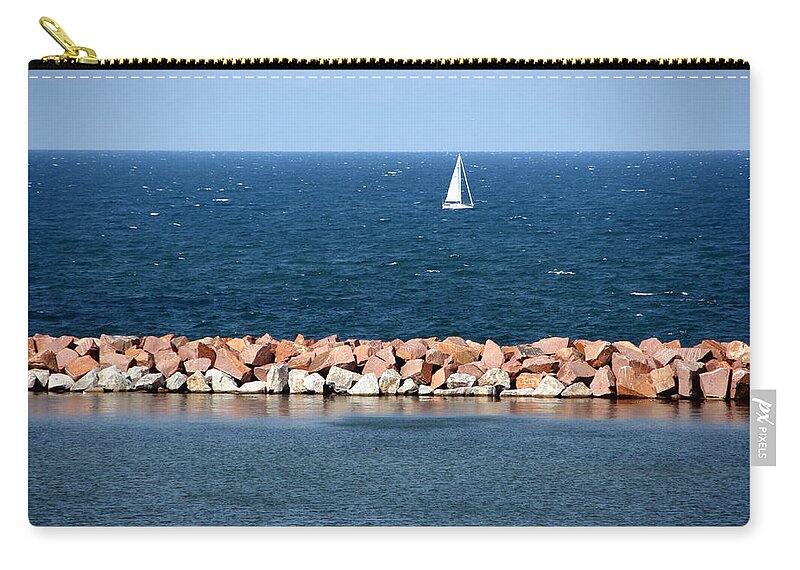 Tranquility Zip Pouch featuring the photograph Lake Michigan by J.castro