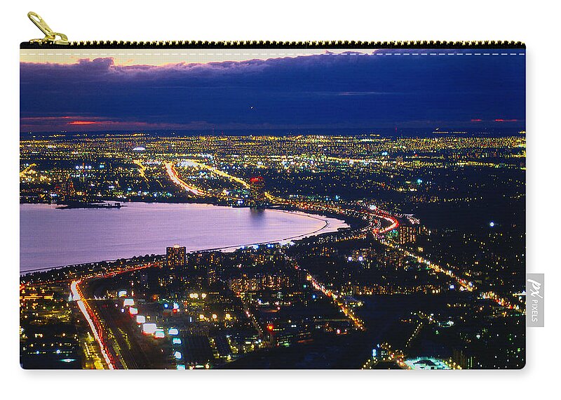 Lake Ontario Zip Pouch featuring the photograph Lake Ontario And Suburban Toronto by Lonely Planet