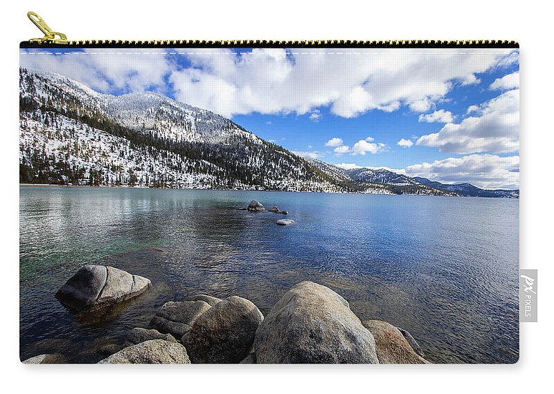 Lake Tahoe Water Zip Pouch featuring the photograph Lake Tahoe 1 by Rocco Silvestri