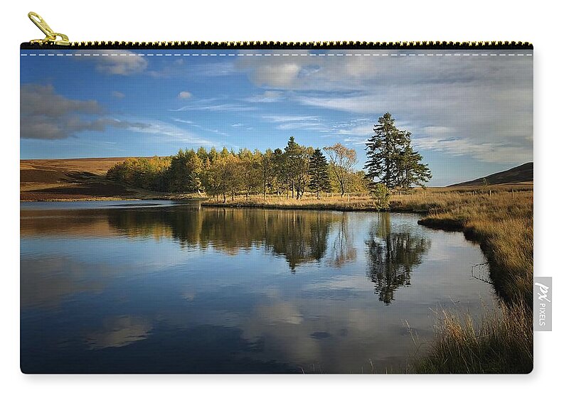 Evening Light Zip Pouch featuring the photograph Lakeland Peace by Mark Egerton