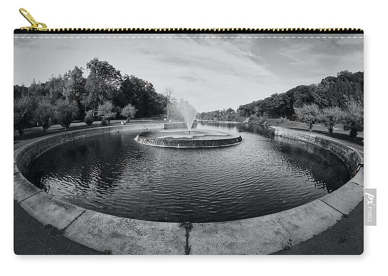 Lancaster Mill Pond Zip Pouch featuring the photograph Lancaster Mill Pond at Wachusett Dam by Mark Valentine
