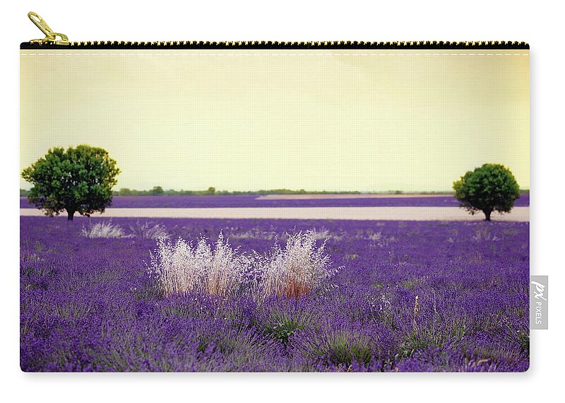 Purple Zip Pouch featuring the photograph Landscape In Provence...france by Choja
