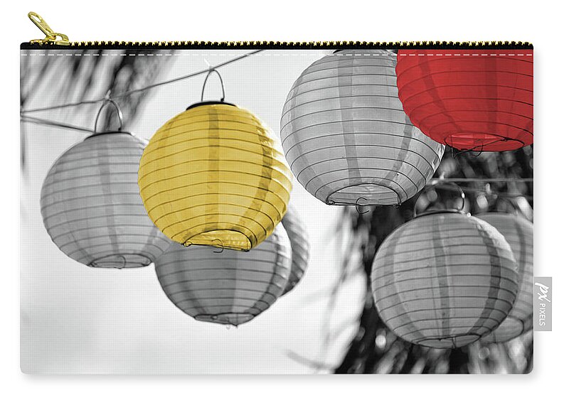 Photography Zip Pouch featuring the painting Lanterns by Gail Peck