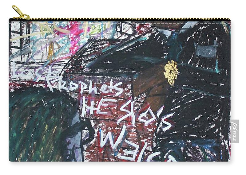 Martin Zip Pouch featuring the mixed media Last Prophets A Hero's Welcome by Odalo Wasikhongo