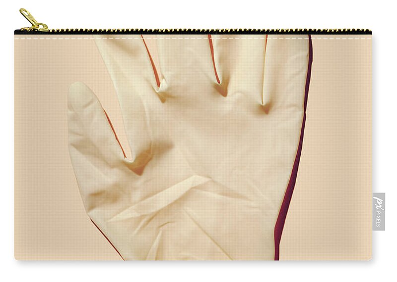 Antiseptic Zip Pouch featuring the drawing Latex Glove by CSA Images