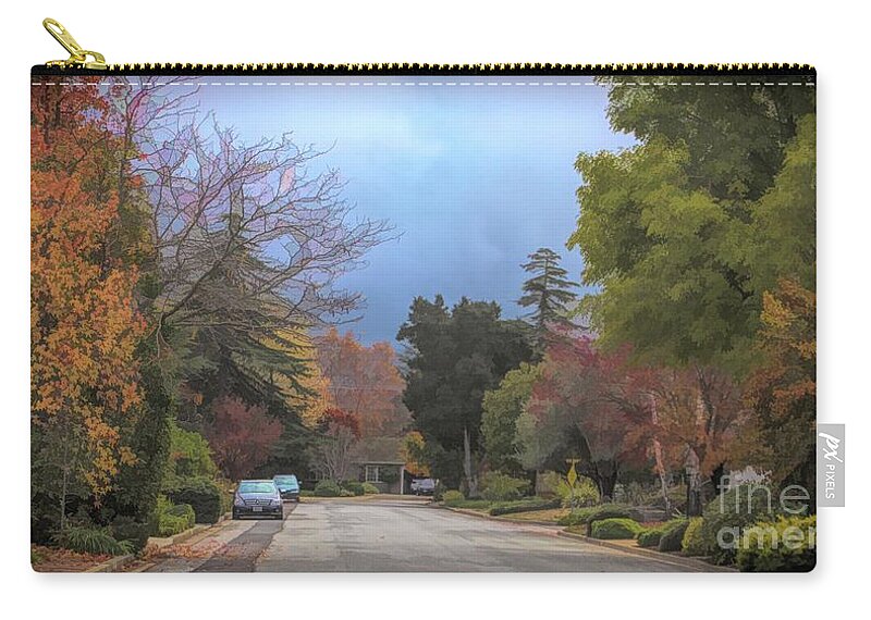 Autumn Zip Pouch featuring the photograph Leaves Begin to Fall, Autumn is Over by Chuck Kuhn