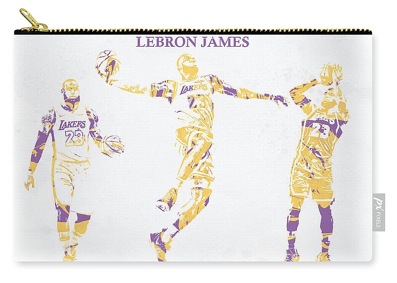 Lebron James Los Angeles Lakers Pixel Art 2 Metal Print by Joe