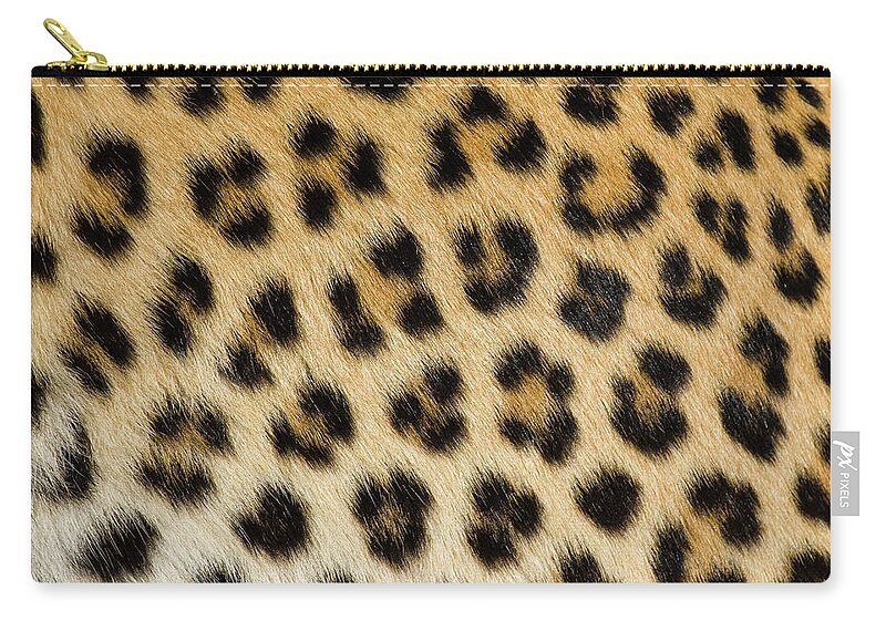 Suzi Eszterhas Zip Pouch featuring the photograph Leopard Spots by Suzi Eszterhas