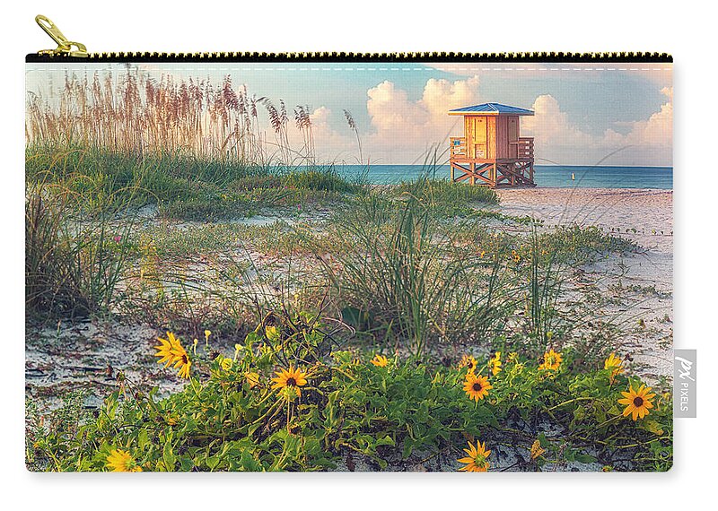 Beach Carry-all Pouch featuring the photograph Lido Beach by Rod Best