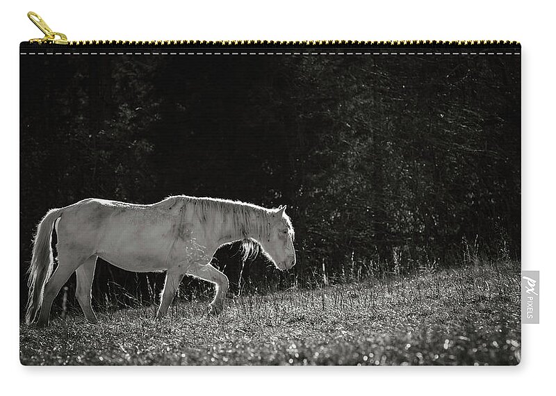 Horse Carry-all Pouch featuring the photograph Life is an Uphill Battle by Holly Ross