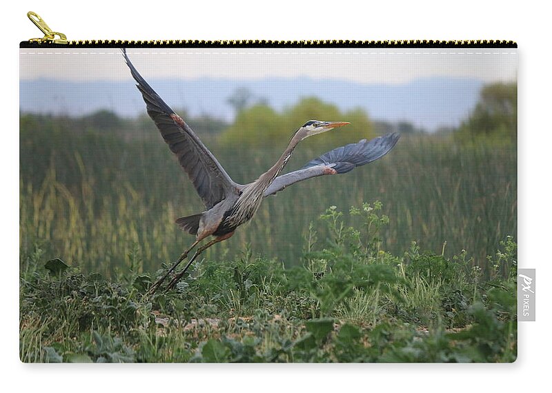 Great Zip Pouch featuring the photograph Lifting Off by Christy Pooschke