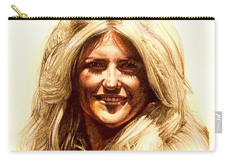 Blonde Zip Pouch featuring the photograph Linda by Kenny Youngblood