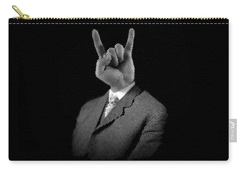 Horny Carry-all Pouch featuring the digital art Literally Horny Man by Cu Biz