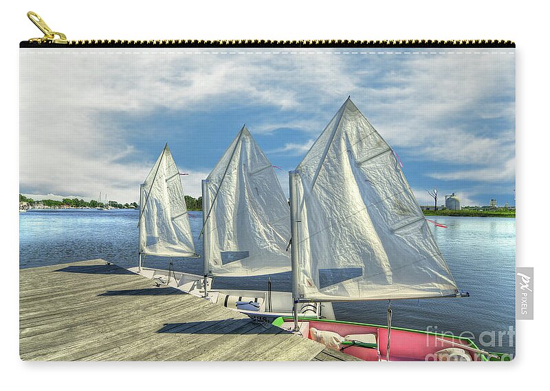 Nautical Carry-all Pouch featuring the photograph Little Sailboats by Kathy Baccari