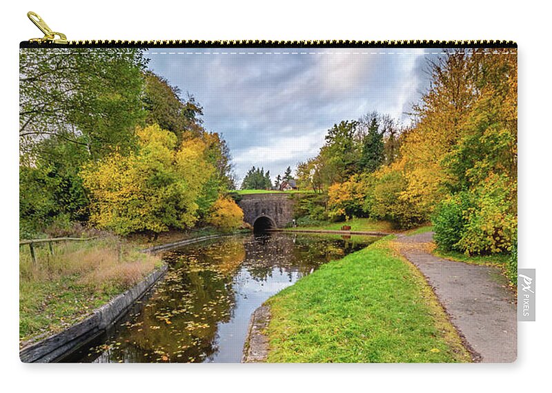 Canal Zip Pouch featuring the photograph Llangollen Canal Tunnel by Adrian Evans