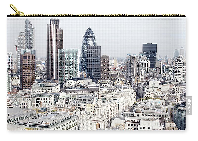 Corporate Business Zip Pouch featuring the photograph London City View by Michael Blann