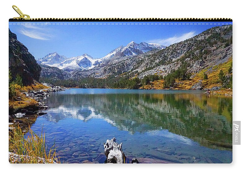 Eastern Zip Pouch featuring the photograph Long Lake Reflection by Richard A Brown