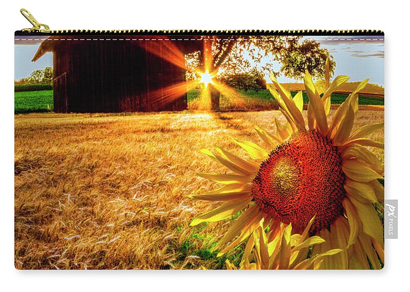 Barns Zip Pouch featuring the photograph Longing by Debra and Dave Vanderlaan