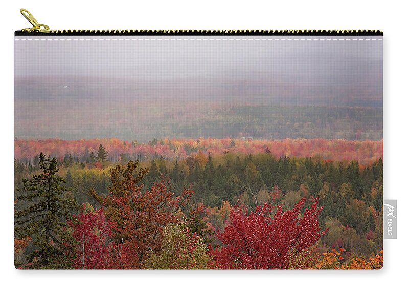 Milan Fire Tower Zip Pouch featuring the photograph Looking across Autumn Hills by Jeff Folger