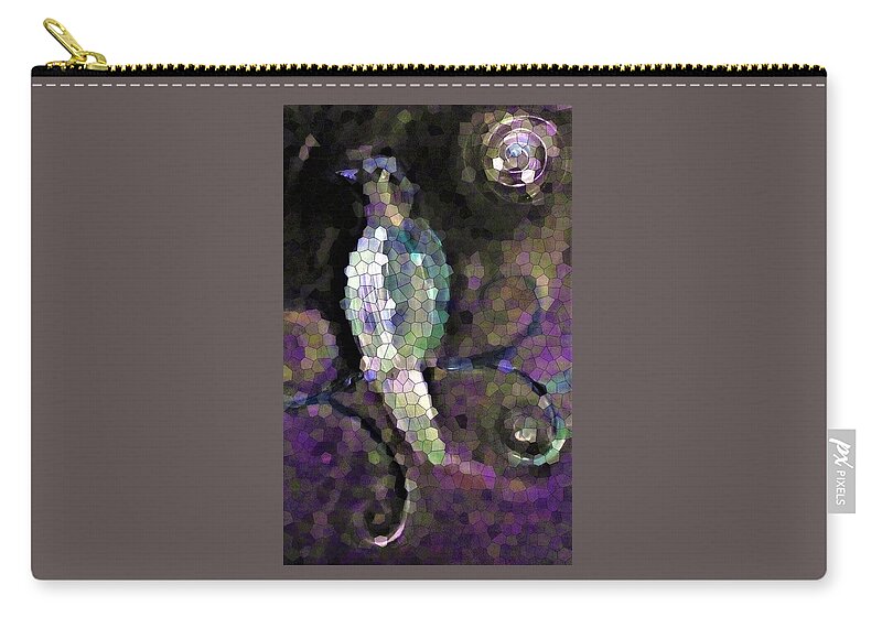 Stained Zip Pouch featuring the digital art Looking Past The Dark by Lisa Kaiser