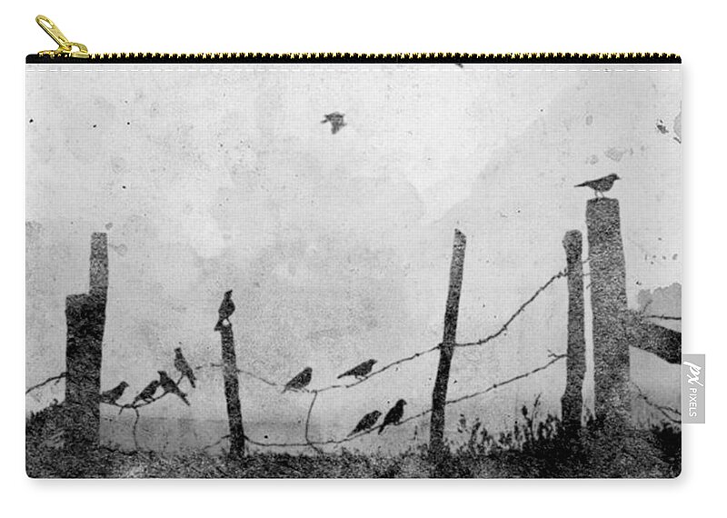 Silhouette Zip Pouch featuring the painting Looks Like Rain II by Nikita Coulombe