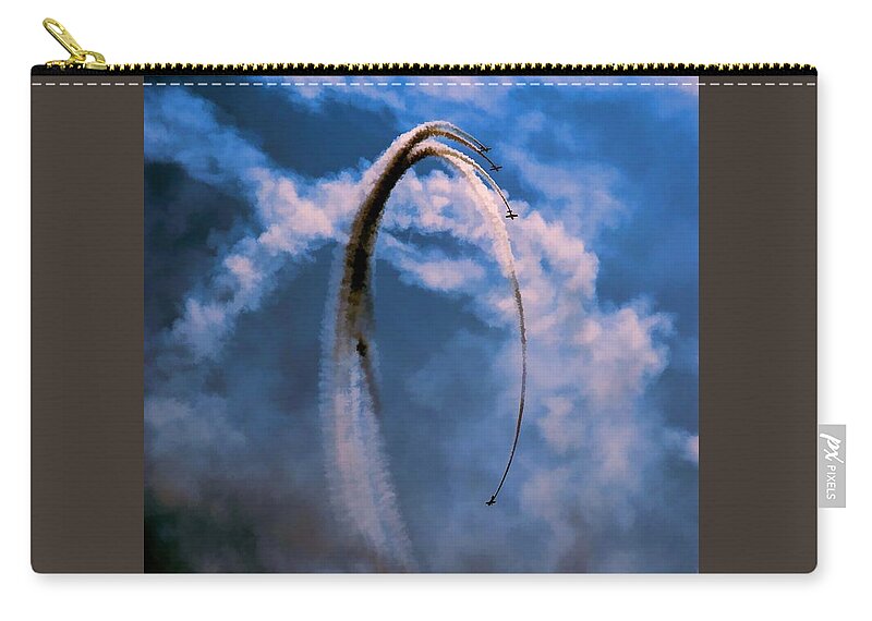 Airplane Zip Pouch featuring the photograph Loops by David Luebbert