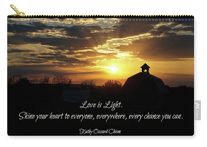 Love Zip Pouch featuring the photograph Love Is Light by Kathy Ozzard Chism