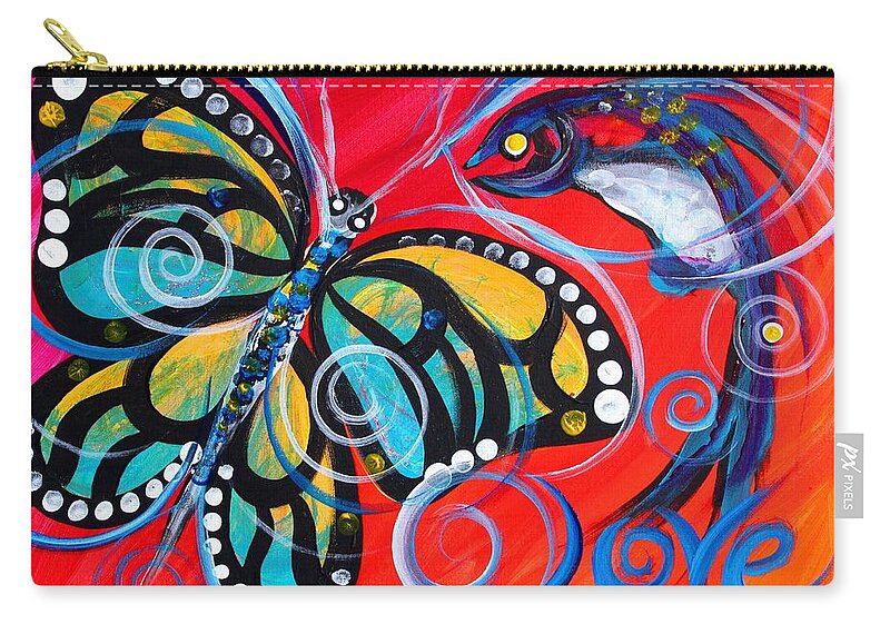 Butterfly Zip Pouch featuring the painting Love by J Vincent Scarpace