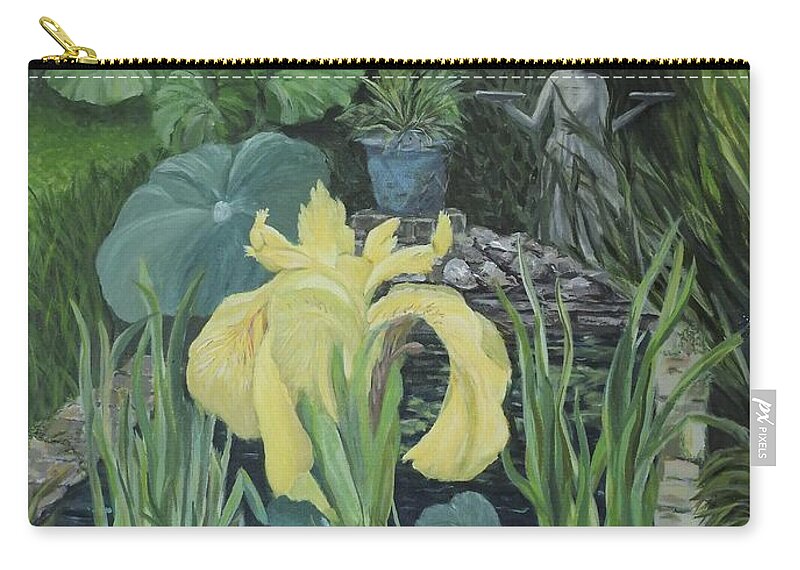 Art Carry-all Pouch featuring the painting Lowcountry Pond Garden by Deborah Smith