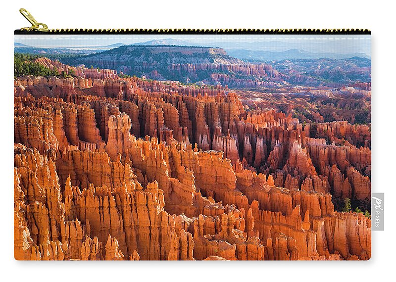 Scenics Zip Pouch featuring the photograph Luminous Spires Of Bryce Canyon by Dszc