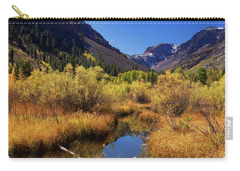 Lundy Canyon Zip Pouch featuring the photograph Lundy's Magic by Tassanee Angiolillo
