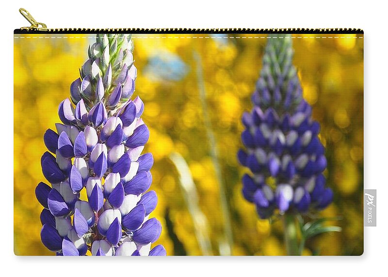Lupine Zip Pouch featuring the photograph Lupinos Patagonicos by Dedé Vargas